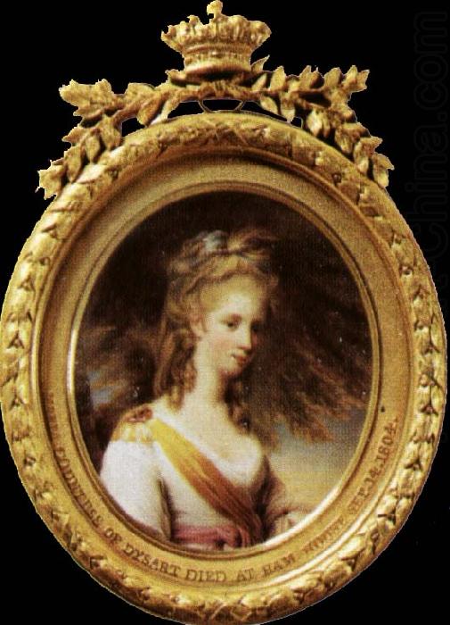 BONE, Henry Miniature of lady dysart china oil painting image